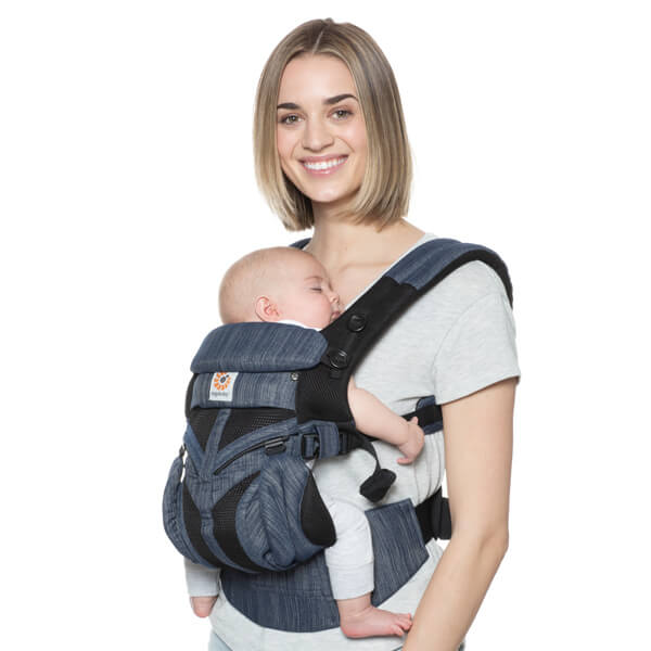 エルゴオムニ360クールエアインディゴウィーブ対面抱き