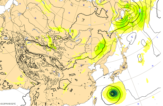 台風18号9月30日の進路
