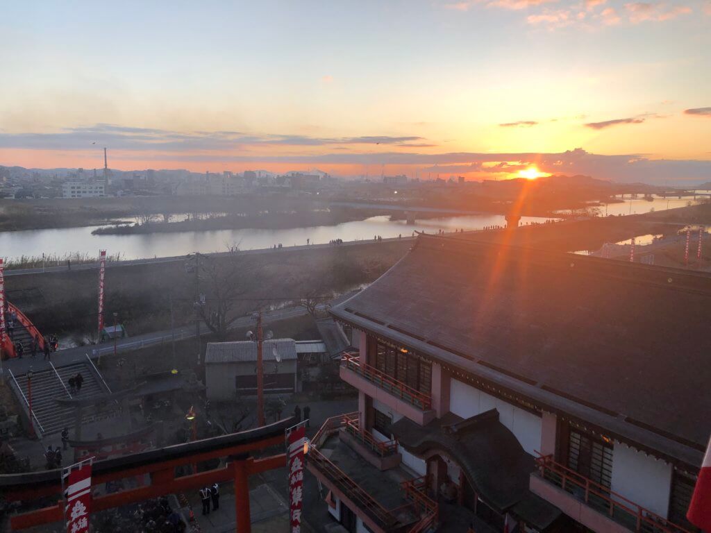 草戸稲荷神社の初詣の混雑