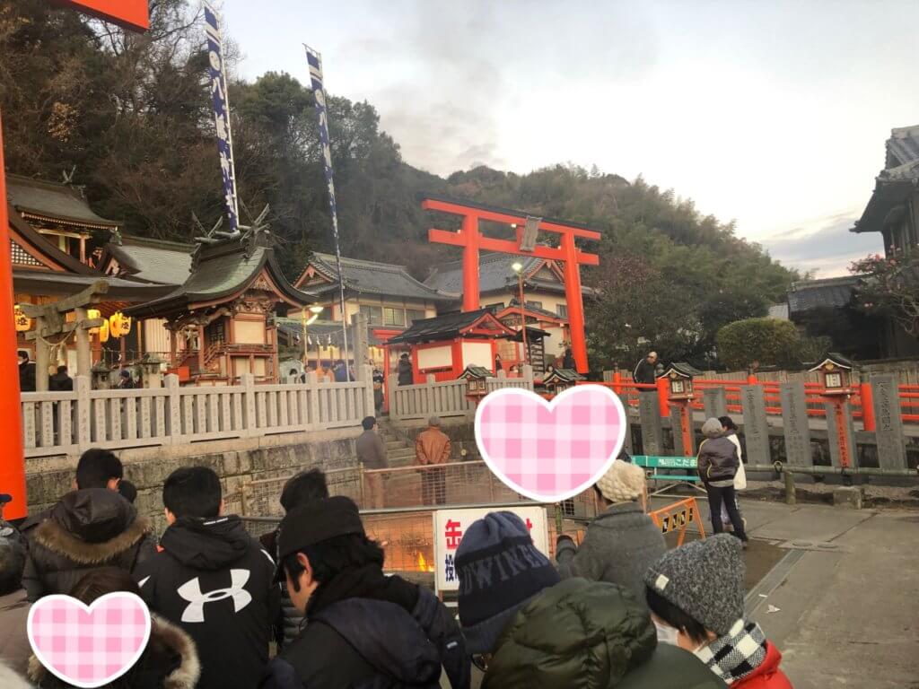 草戸稲荷神社の初詣の混雑