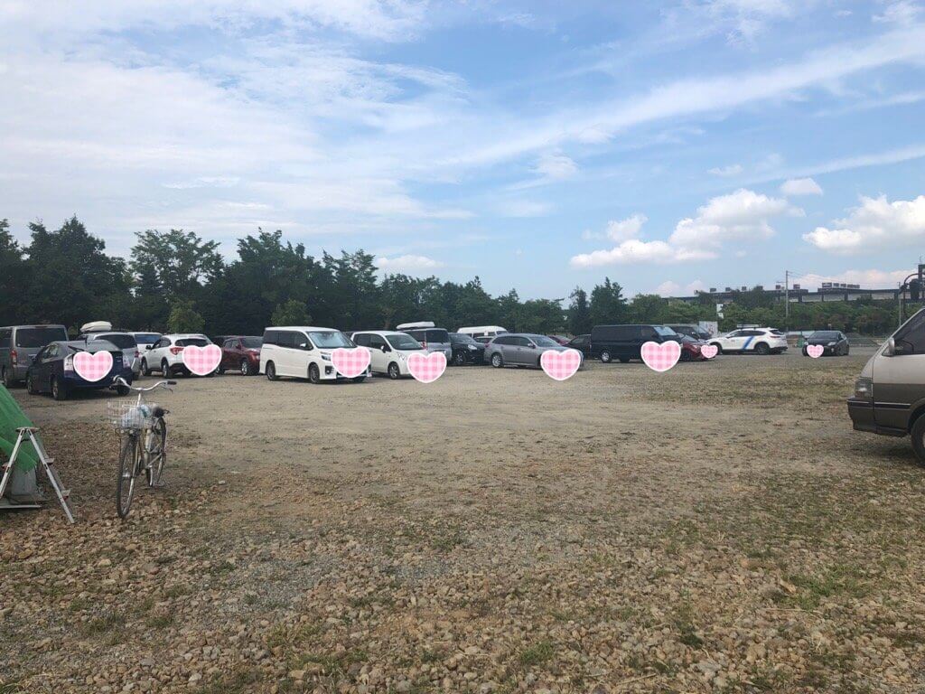 札幌陶器市2020の屯田公園の駐車場